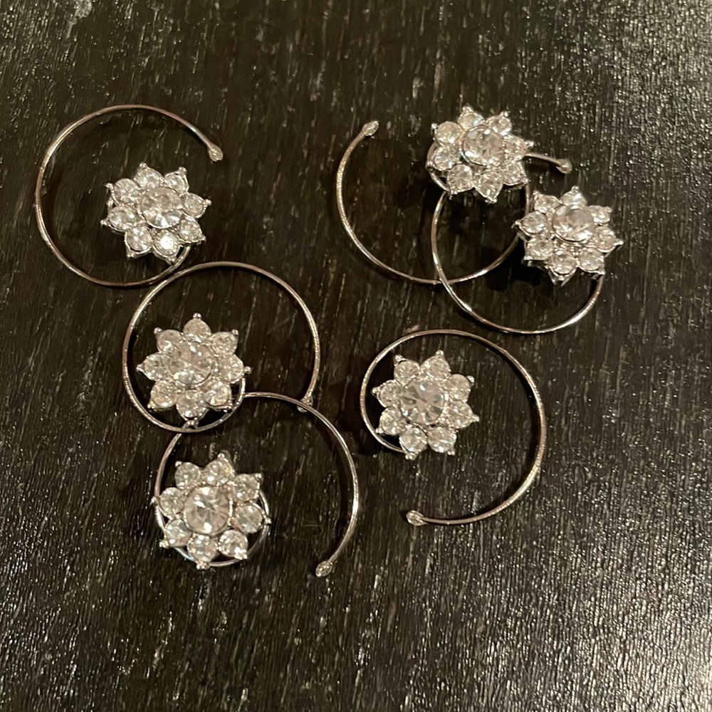 Sparkle flower hair twists 6 embellishments